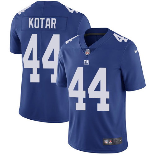 Nike Giants #44 Doug Kotar Royal Blue Team Color Men's Stitched NFL Vapor Untouchable Limited Jersey
